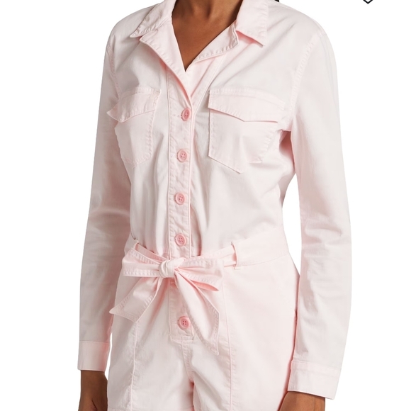 VERONICA BEARD Winifred Twill Belted Romper Size Small - Picture 4 of 4